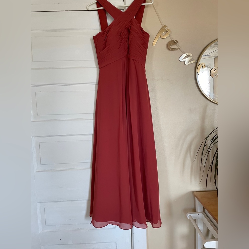 Azazie Terracotta Kaleigh Dress